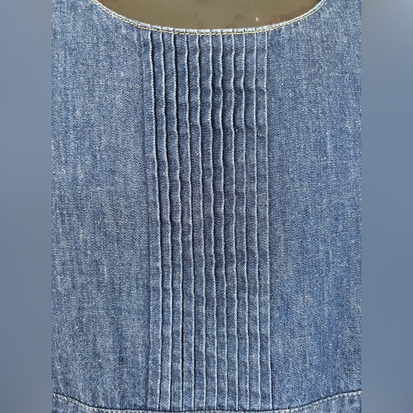 J Michelle Denim Dress Two Pockets Side Button Sleeveless Sz 13/14 Vintage USA - Picture 8 of 10